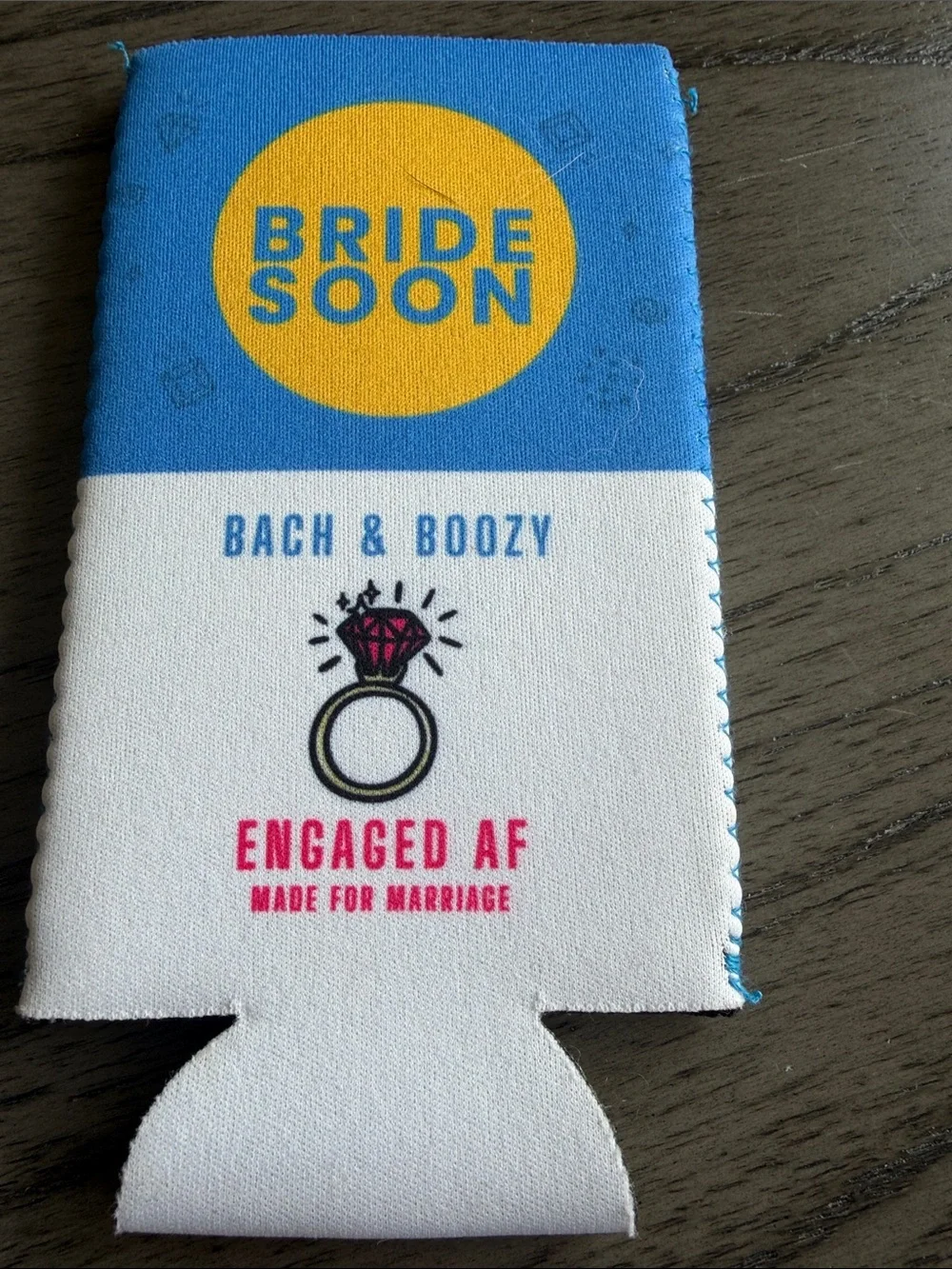 Drunk by Noon Blue Can Cooler Sleeves - 7-Pack Bachelorette Party Favors NWOT